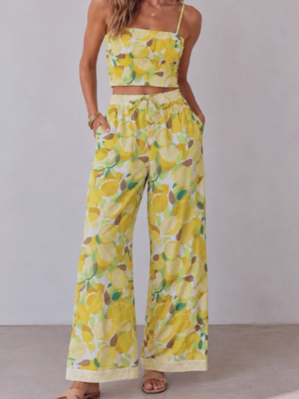 NWT, Resort set, lemon print